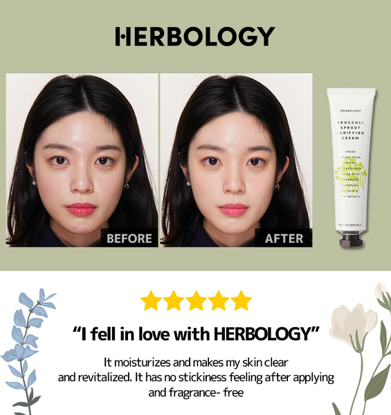 nature republic herbology broccoli sprout purifying cream before and after