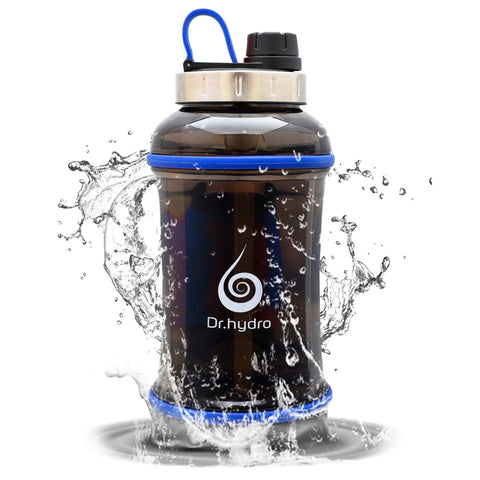 Dr.hydro 3.2L Gallon Water Bottle with Straw -BPA Free & Leakproof- Black