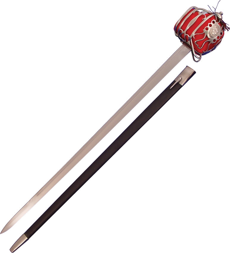 CAS Hanwei Basket Hilt Fixed Sword 32.75" Carbon Steel Blade Rayskin Handle 2003