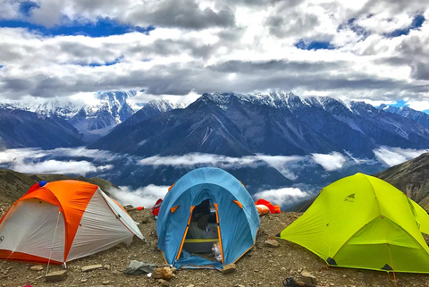 Tents set up while camping