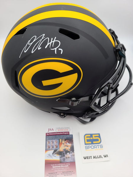 AJ Dillon Packers Signed Autographed Full Size Speed Replica Helmet JS –  E-5 Sports