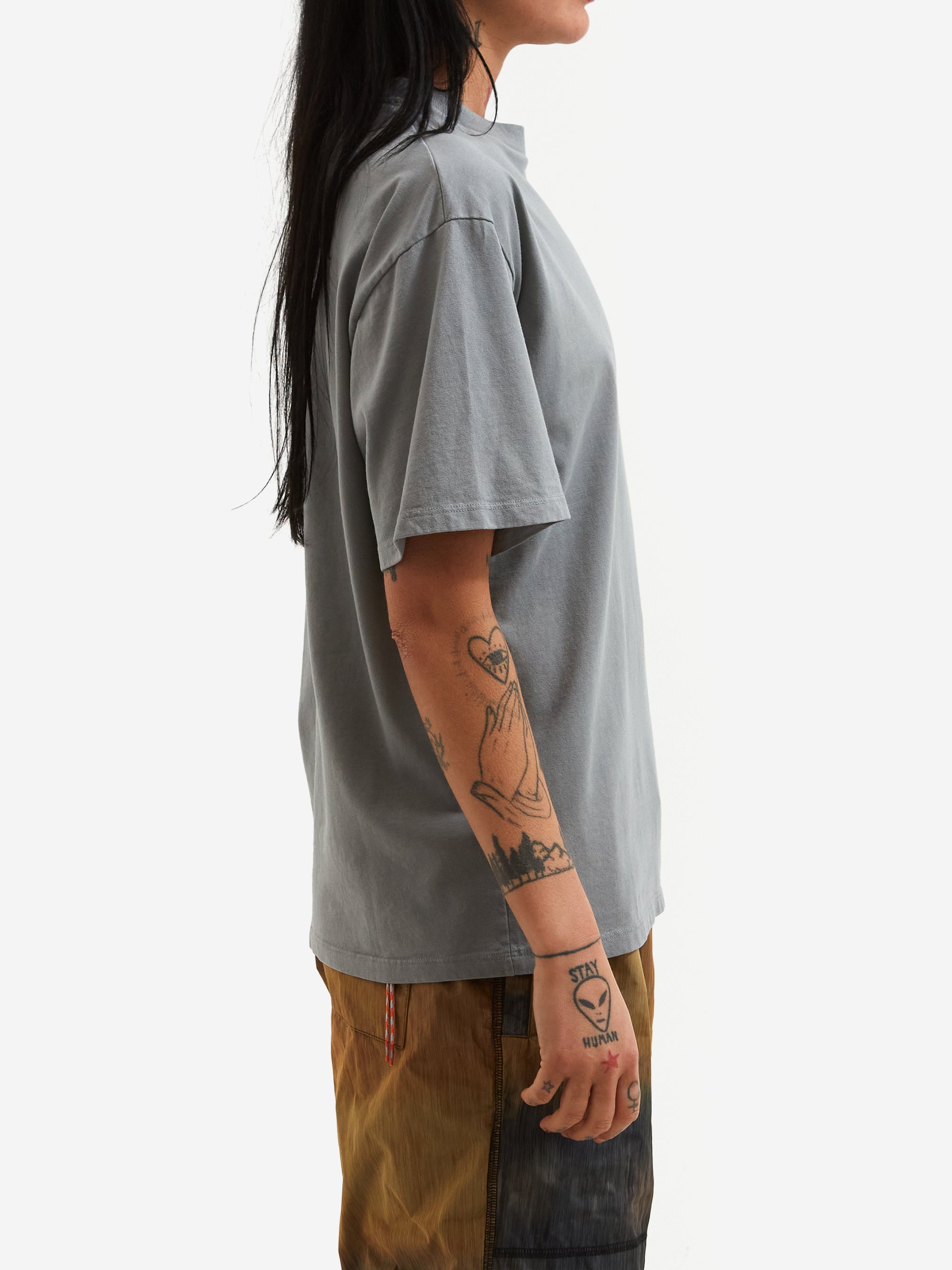 Aries Aged Wave Short Sleeve Tee - Grey