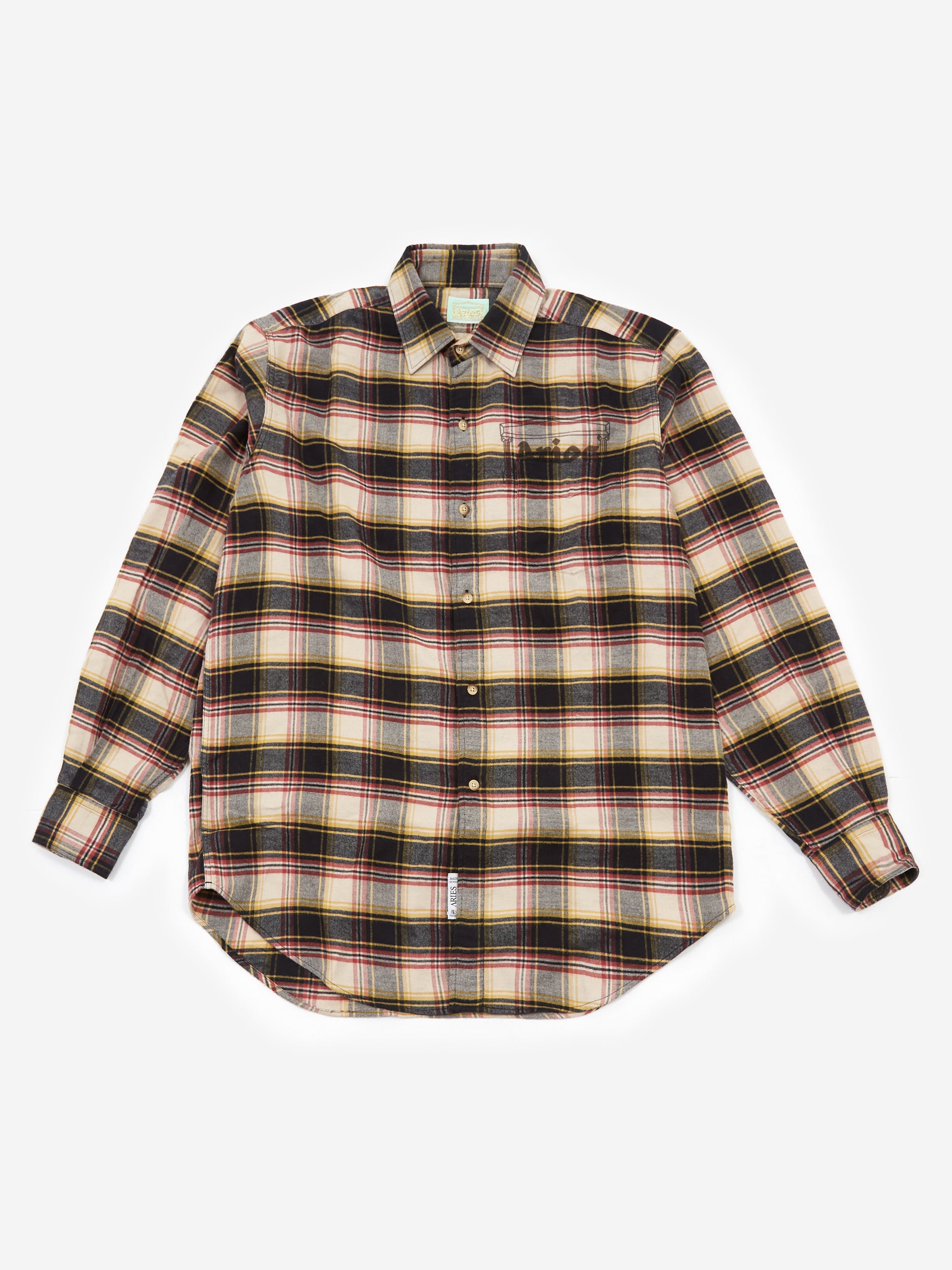 Aries Plaid Flannel Shirt - Multi