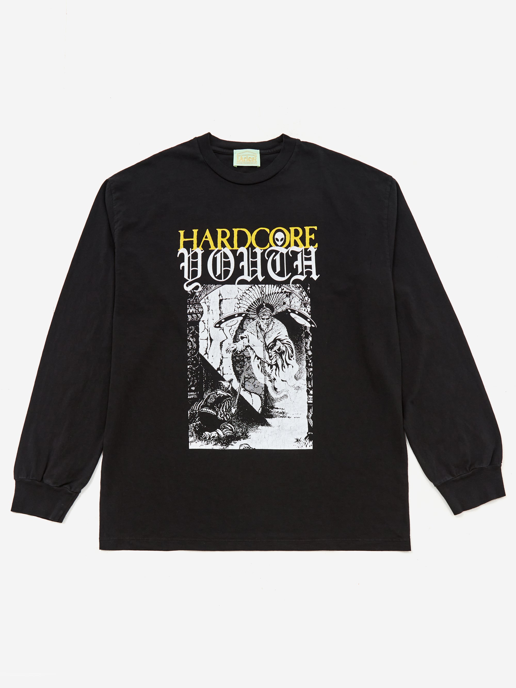 Aries Aged Hardcore Youth Long Sleeve T-Shirt - Black