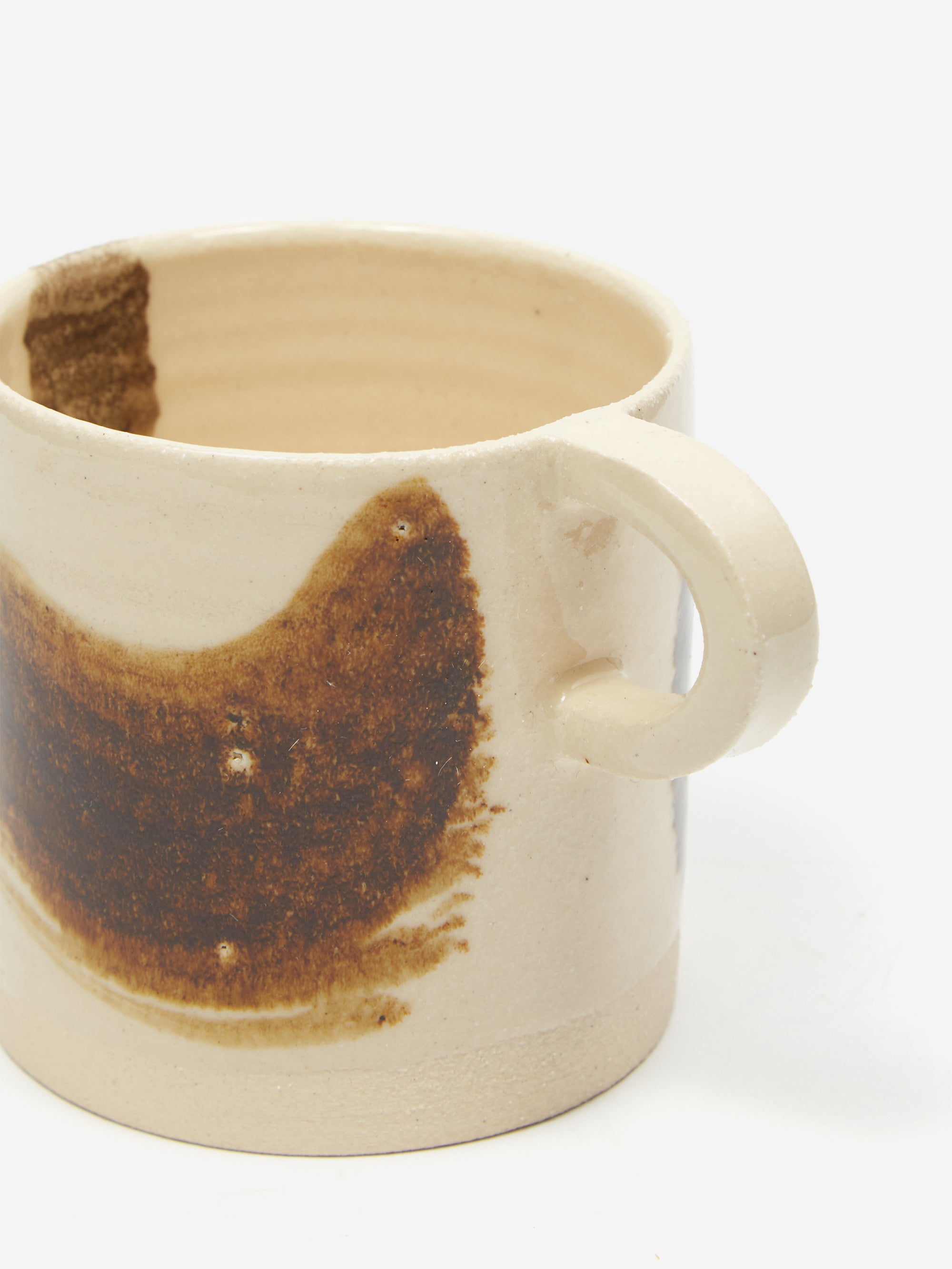 by.noo Handmade Medium Mug - Brown Brushstroke