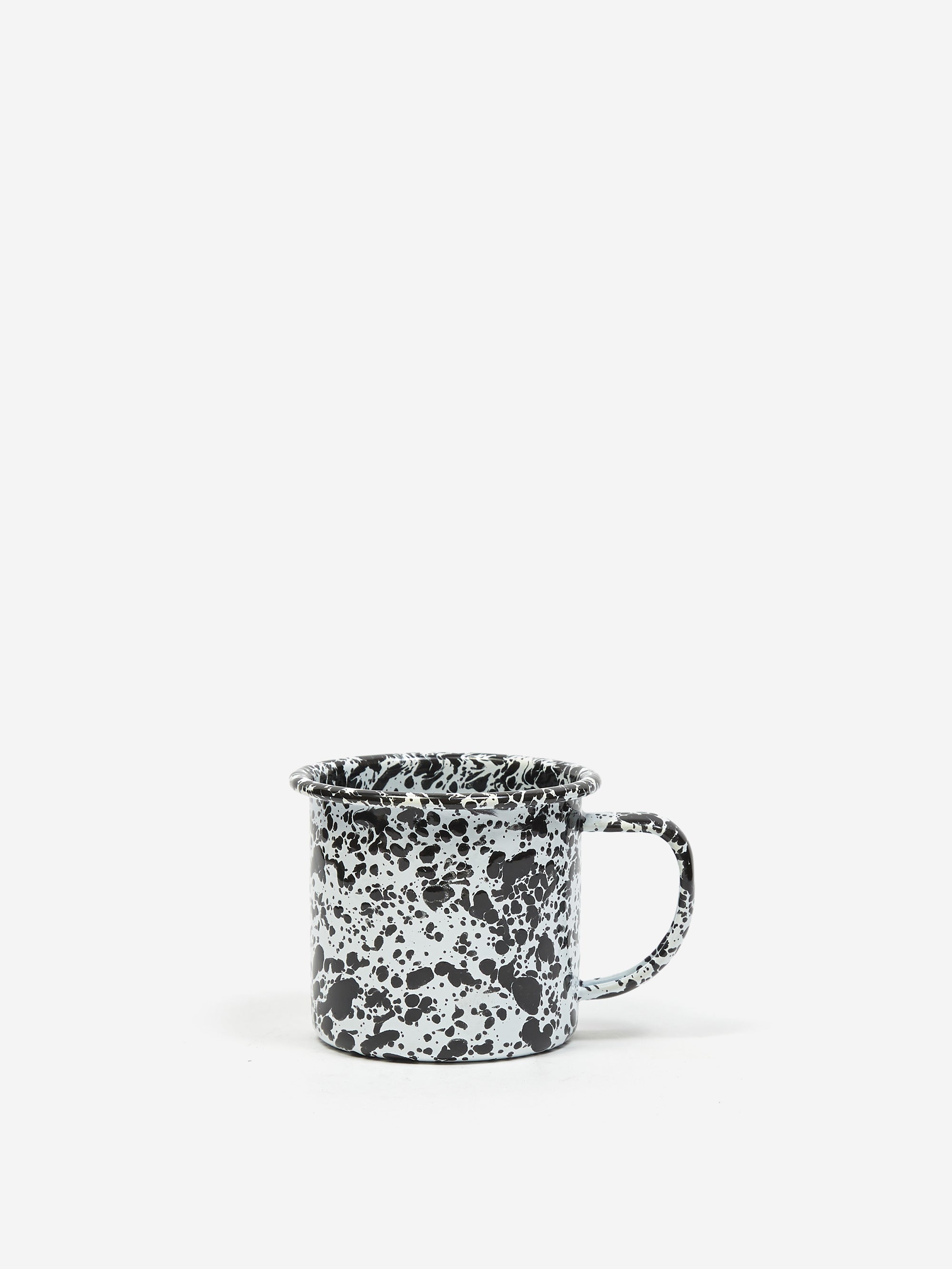 Crow Canyon Splatter Enamelware 12oz Mug - Black/White