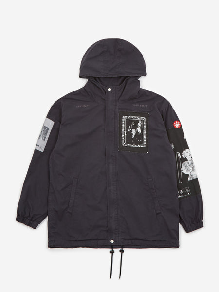 C.E Cav Empt Patched Zip Hood Jacket - Black Small