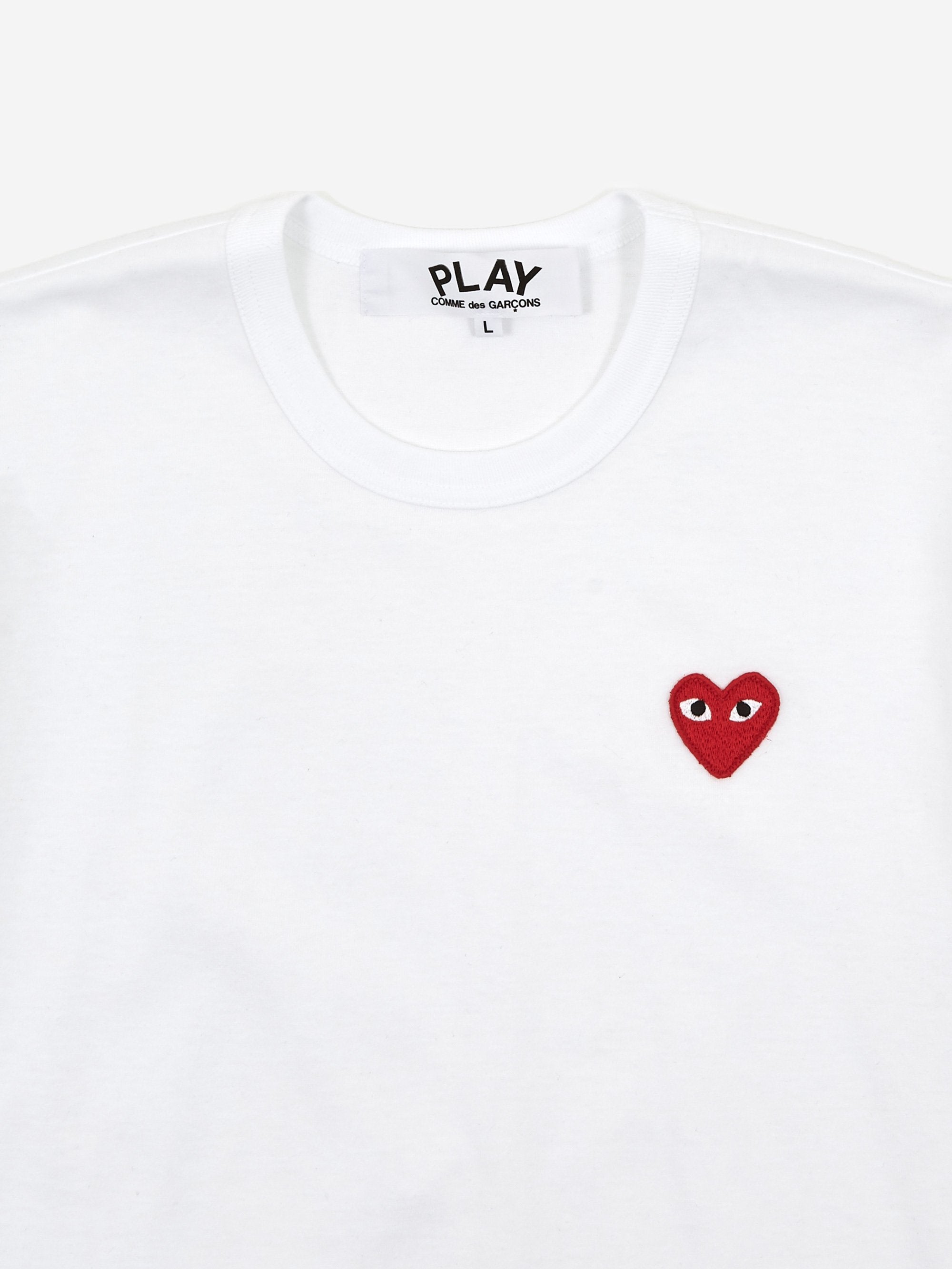 cdg white t shirt