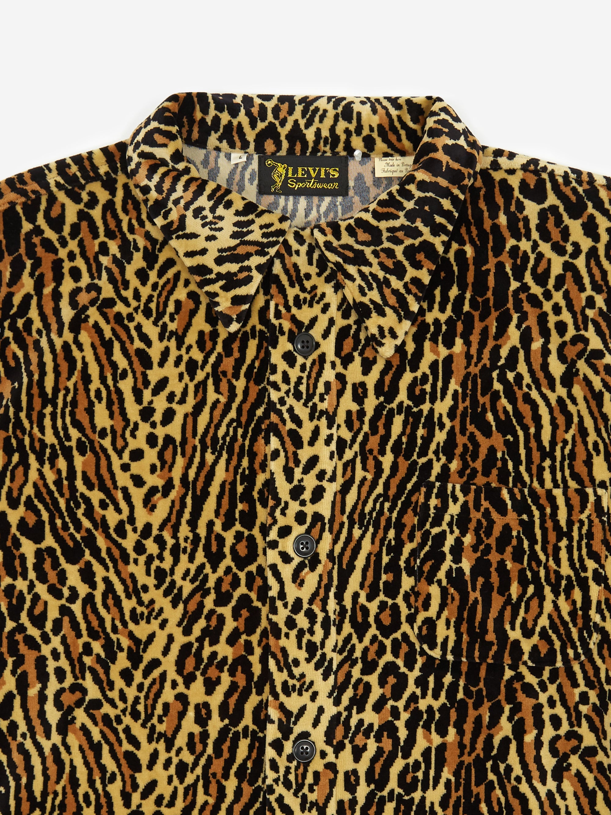 Levis Vintage Clothing Button Through Fleece Jacket - Cheetah – Goodhood
