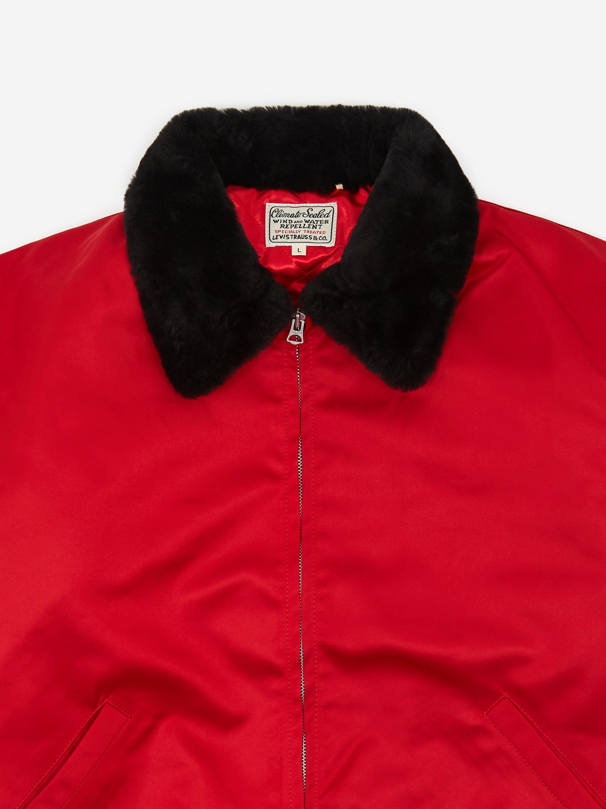 Levis Vintage Clothing Climate Seal Jacket - Script Red – Goodhood