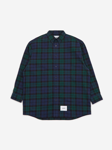 シルバーグレー サイズ 22SS WTAPS BD 02 FLANNEL TEXTILE GREEN S