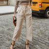 Simplee New Fashion Women Casual Pant Casual Loose Cropped Trousers Jogger Woman Elegant Spring Autumn Solid Straight Pants 2020 pas cher