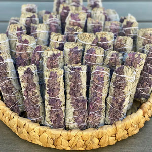 White Sage with Lavender Flowers Smudge Sticks - atticusandco