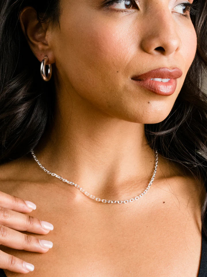 ABLE Textured Beveled Chain Necklace