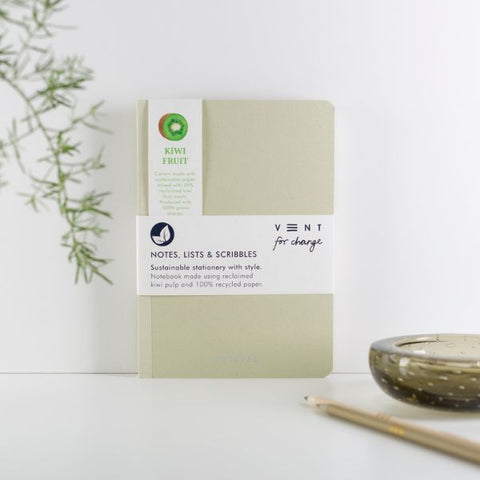 Green recycled notebook