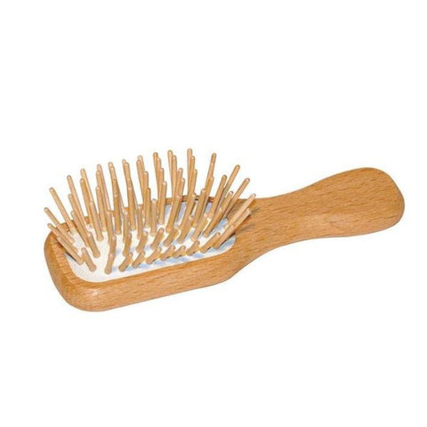 wooden travel hairbrush