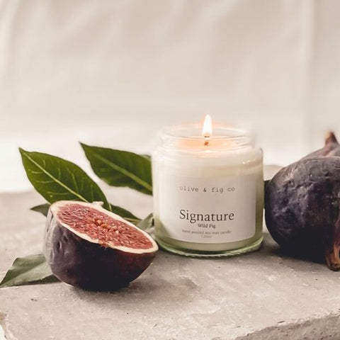 wild fig soy wax candle
