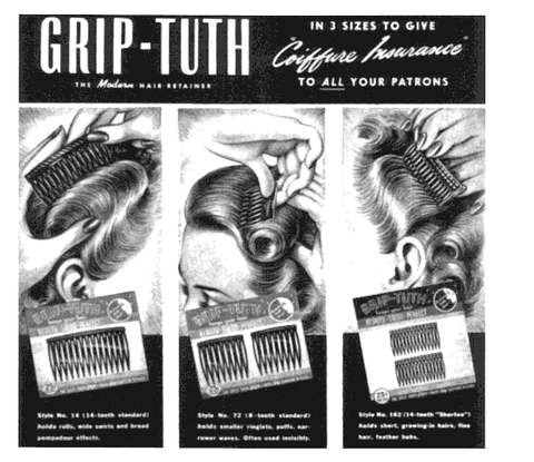 Grip Tuth Combs vintage ad