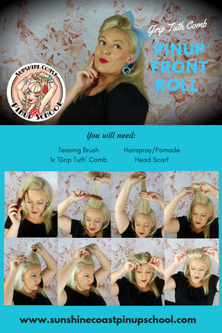 Pinup front roll using Grip Tuth Combs tutorial