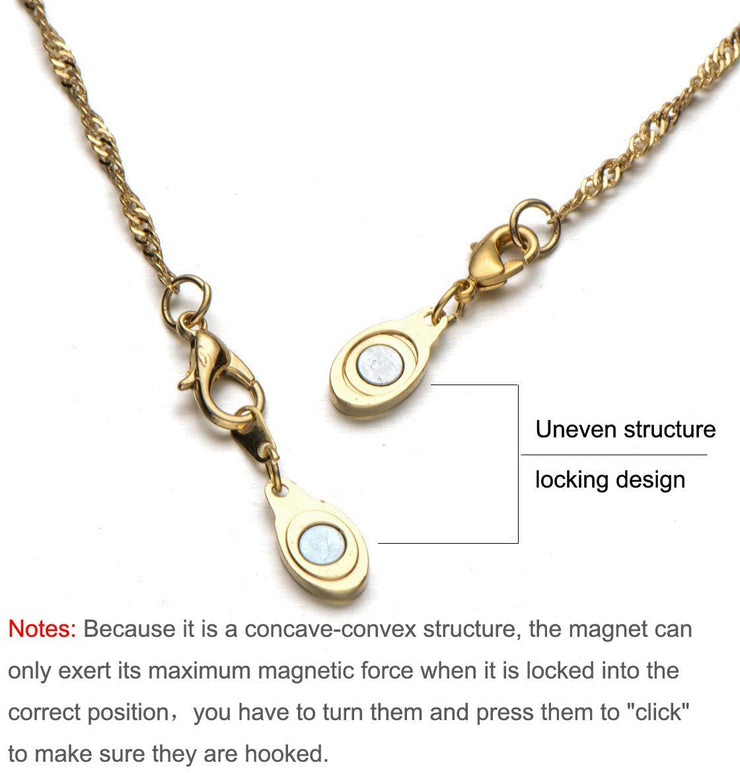 Locking Magnetic Necklace Clasps and Closures Small Jewelry Bracelet E ...