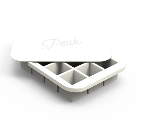 W & P Cocktail Ice Tray Set: Petal + Crystal Charcoal