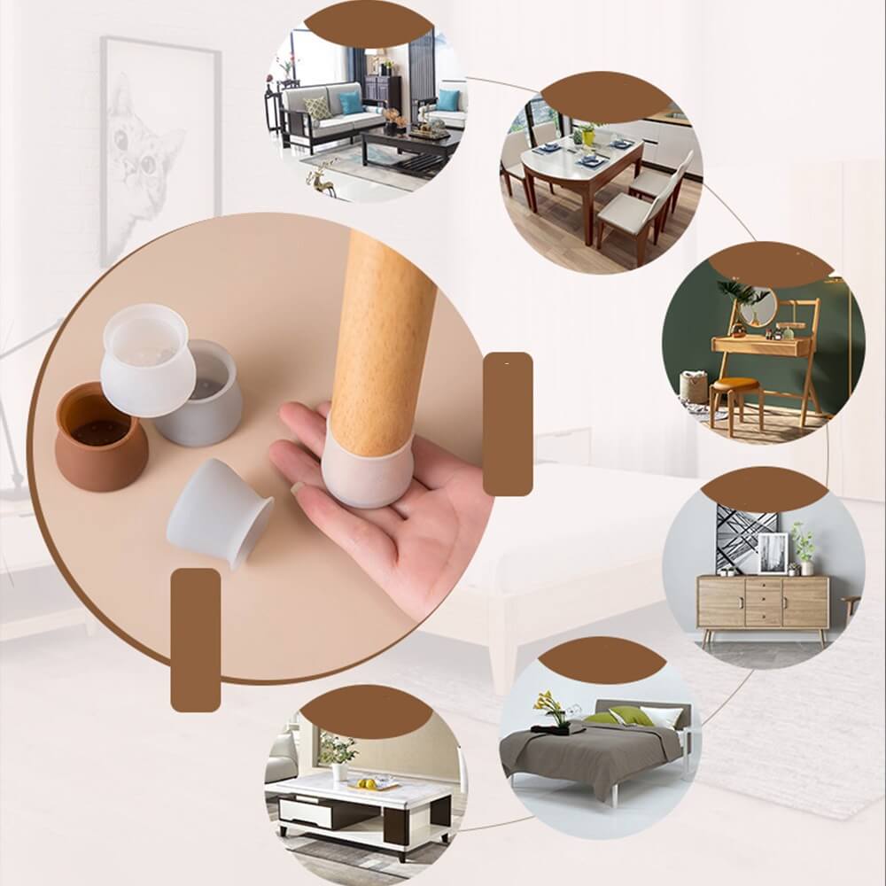 Protetor de Pé de Cadeira e Mesa: Preserve seus móveis e pisos com nossa solução antiderrapante de silicone de alta qualidade