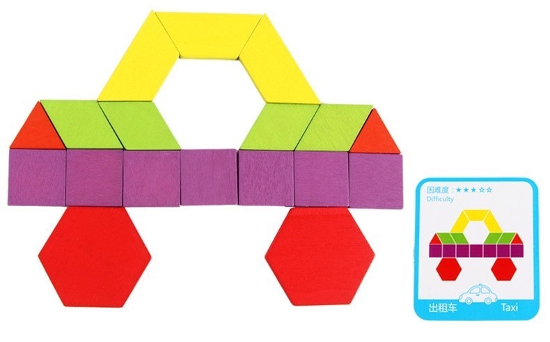 Xploudshop Polígonos Didáticos brinquedo montessori brinquedo didático educativo ensina brinca aprender cores formas geométricas Os blocos podem ser usados ​​para ensinar a contar, classificar e reconhecer cores e formas.