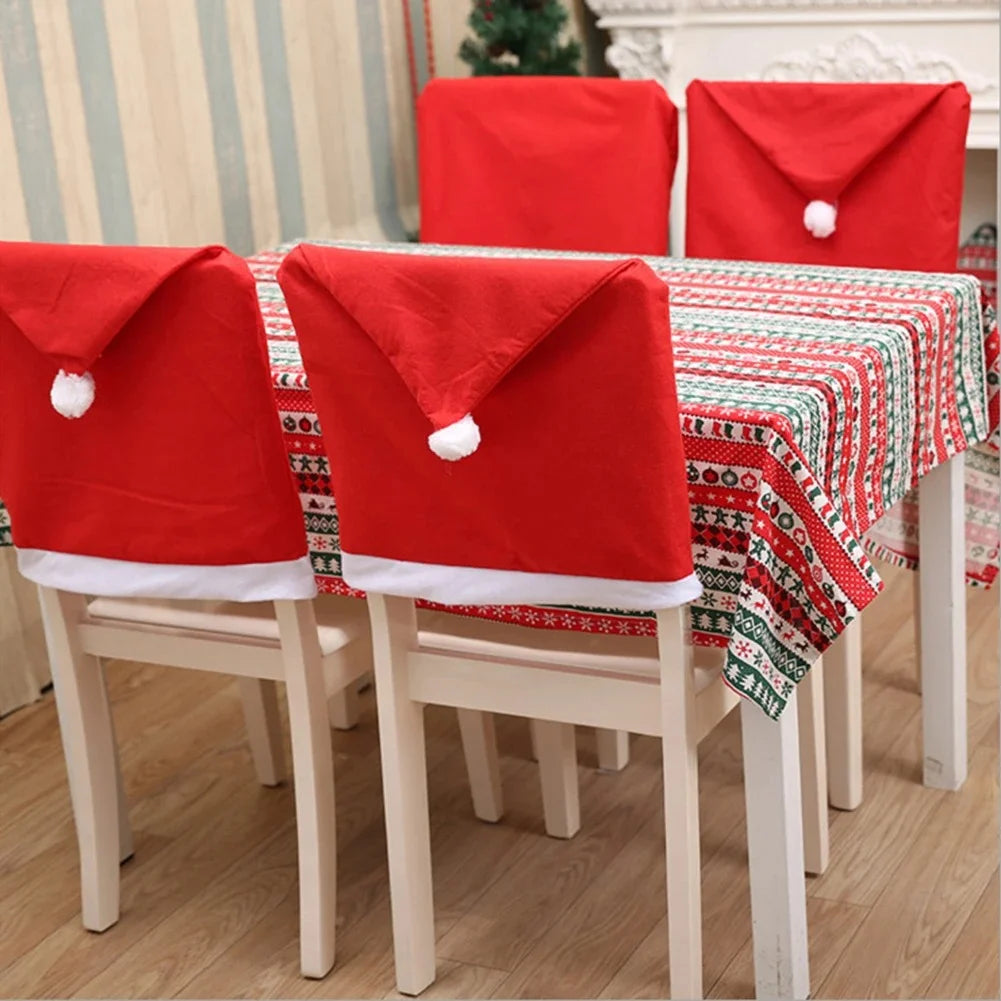 Capa Para Cadeira de Natal - Transforme suas cadeiras em Papai Noel