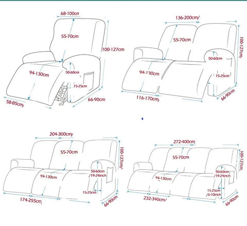 Capa de Sofá Reclinável Jacquard - Transforme sua poltrona em um oásis de conforto com nosso tecido Polar Fleece de alta qualidade