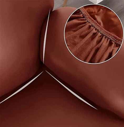 Capa de sofá reclinável de couro impermeável, design dividido, bolsos laterais. Proteção total para móveis. Faça seu pedido agora