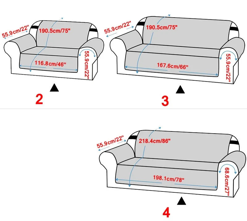 capa de sofá retrátil impermeável, mostrando como ela se adapta ao sofá reclinável