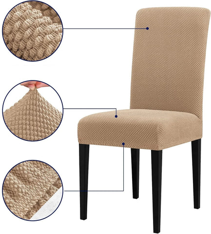 Capas de Cadeiras Polideia: Design sofisticado, material premium. Proteção e elegância para sua sala de jantar. Descubra o luxo acessível