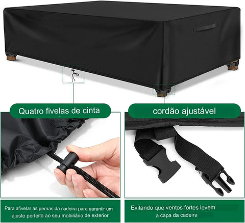 Capa Protetora Impermeável para Móveis de Jardim -Capas para Móveis Externos: Garanta durabilidade com proteção UV, resistência à água e design à prova de vento. Escolha qualidade e estilo para seus móveis.