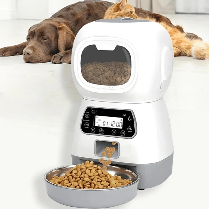 Comedor Automático para Gatos e Cachorros: Nutrição precisa e conveniência para seu pet. Programação flexível, alimentos sempre frescos.