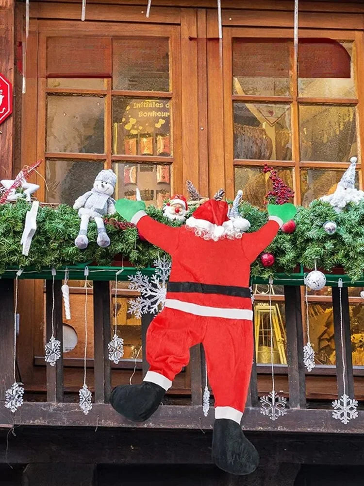 Decoração de Natal Pendurável - Papai Noel realista para janelas, portas e mais. Transforme seu espaço com encanto natalino