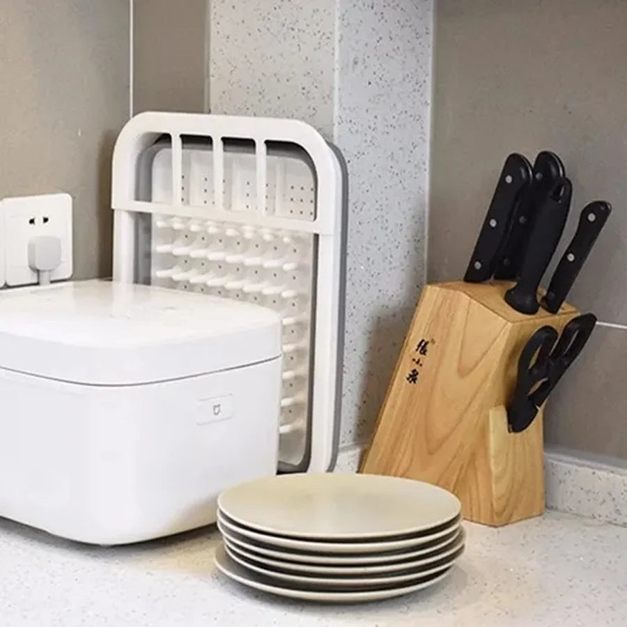 Escorredor de Louça Dobrável em Silicone - Organize sua cozinha com eficiência e economize espaço
