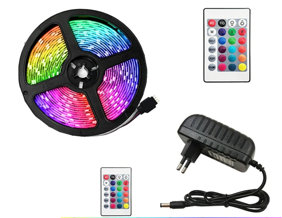 Polideia comprar melhor Fita de LED RGB 5050 Com Controle e Fonte barato