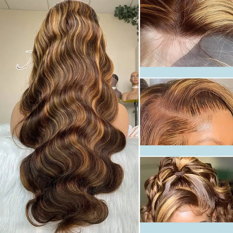 "Lace Front Cabelo Humano Ondulado - Transforme seu visual com nossa peruca resistente ao calor e de alta qualidade.