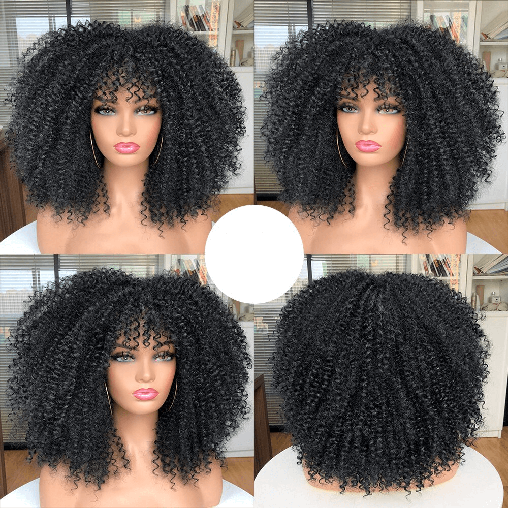 compre Lace Cacheada Cabelo Curto Afro barato preço peruca cacheada barato peruca cabelo humano