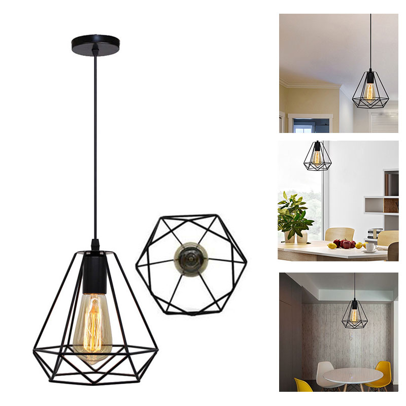 Polideia compre melhor Lustre Pendente Aramado Preto lustre para sala  barato