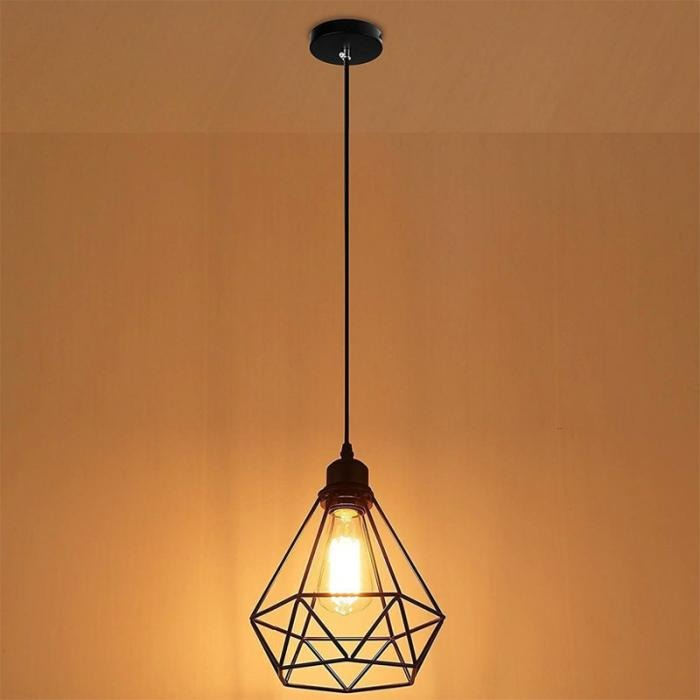 Polideia compre melhor Lustre Pendente Aramado Preto lustre para sala  barato