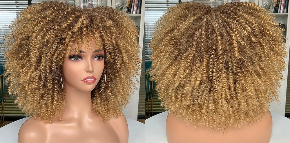 Short Afro Curly Lace Wig