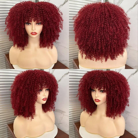 Short Afro Curly Lace Wig