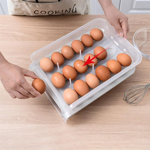 Organizador de Ovos para Geladeira - Maximize a organização e a frescura dos ovos com nosso design inovador