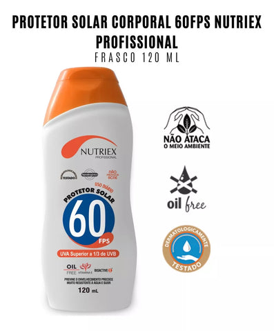Protetor Solar FPS 60 oil free anti oleosidade