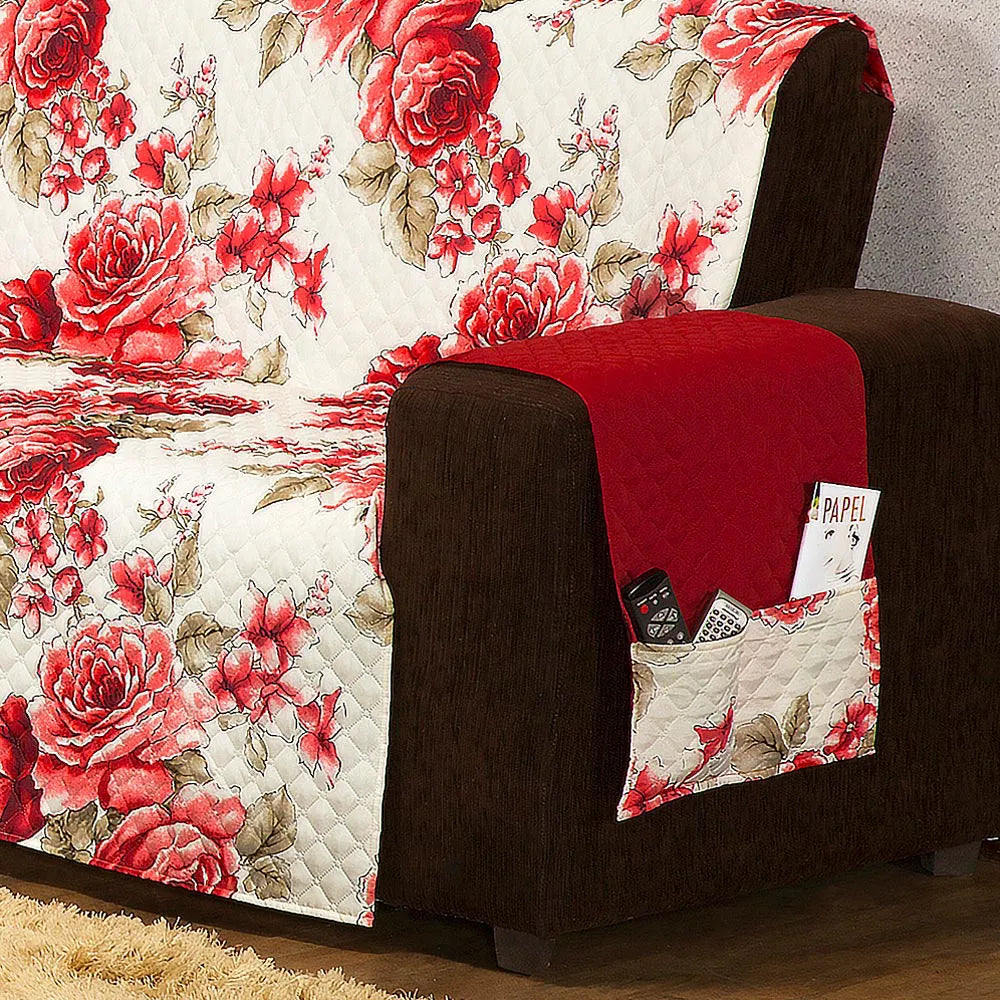Capa de Sofá Estampado: Proteção e Estilo para 2 e 3 Lugares - Mantenha seu sofá impecável com nosso protetor estampado de alta qualidade.