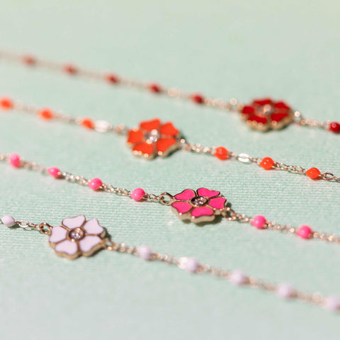 Collier diamant, Fleur Mille&un grains