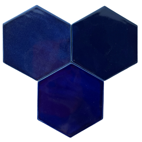 Colony Tile hexagon blue artisan handcrafted tile