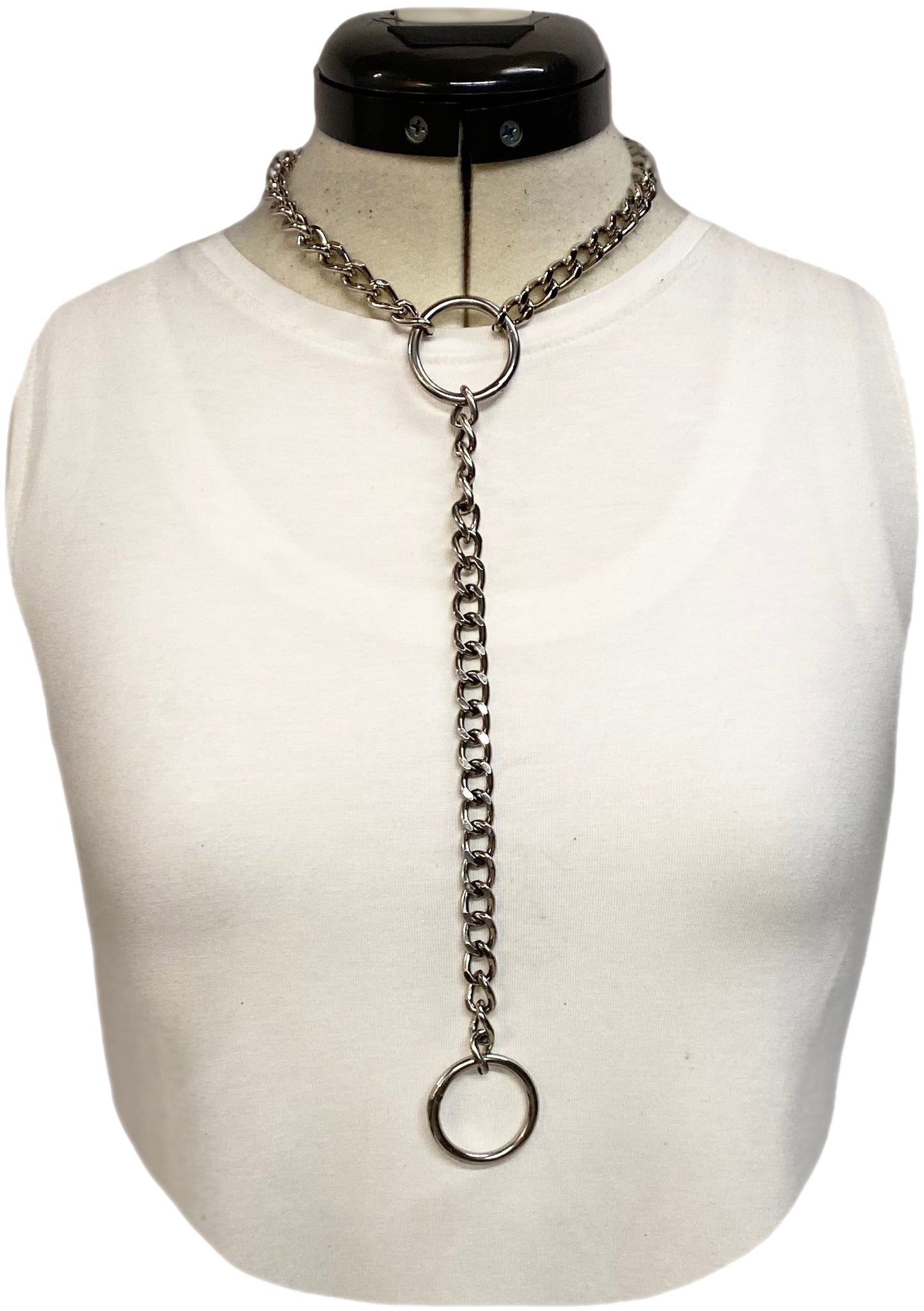 Double O Ring Chain Necklace Vanta Blk Detroit