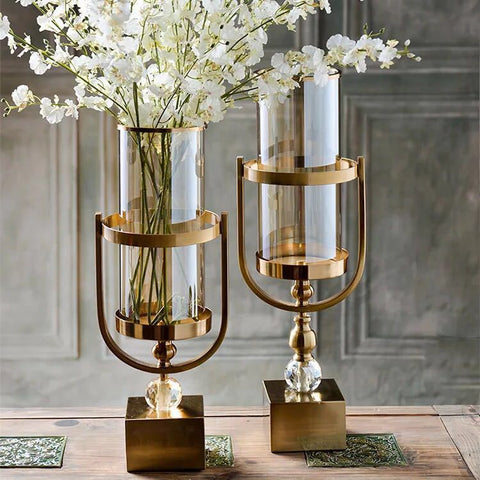 Luxe Crystal Candle Holder 13H - Gold– CV Linens